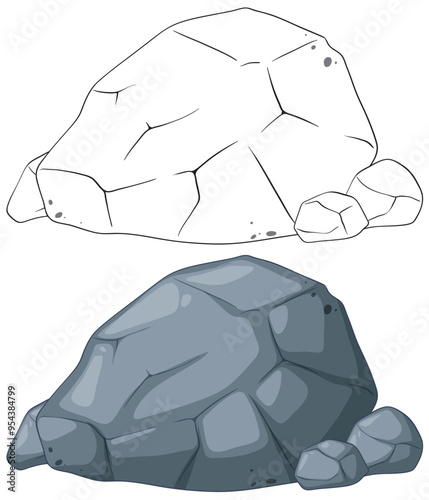 Cartoon Rocks Illustration