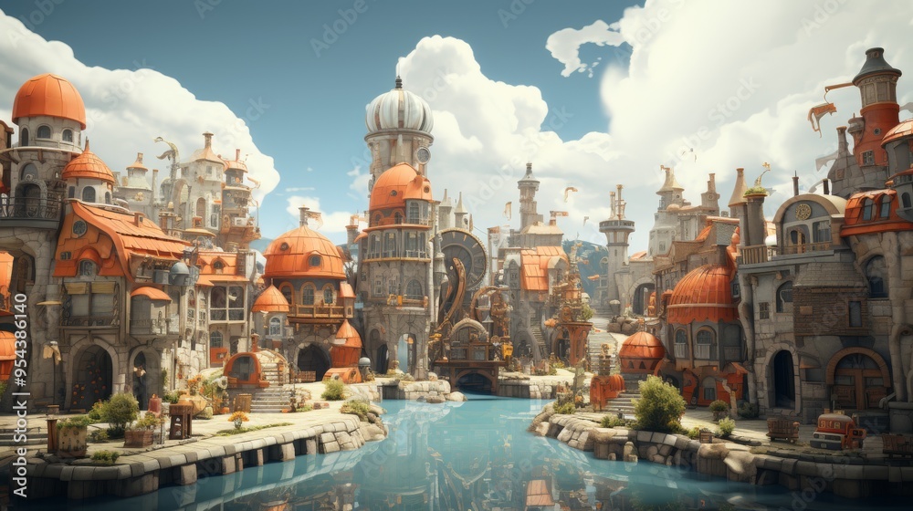 Fototapeta premium Columbus day October 9 Generative AI