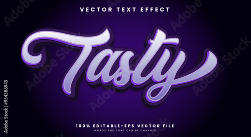 Tasty editable text effect template with abstract background style