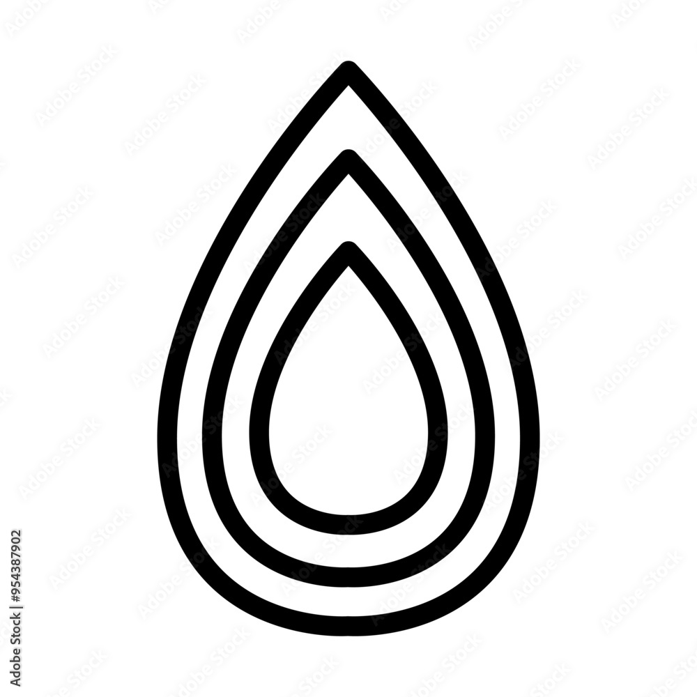 Water icon in thin line style vector illustration graphic design Water icon in thin line style vector illustration graphic design
