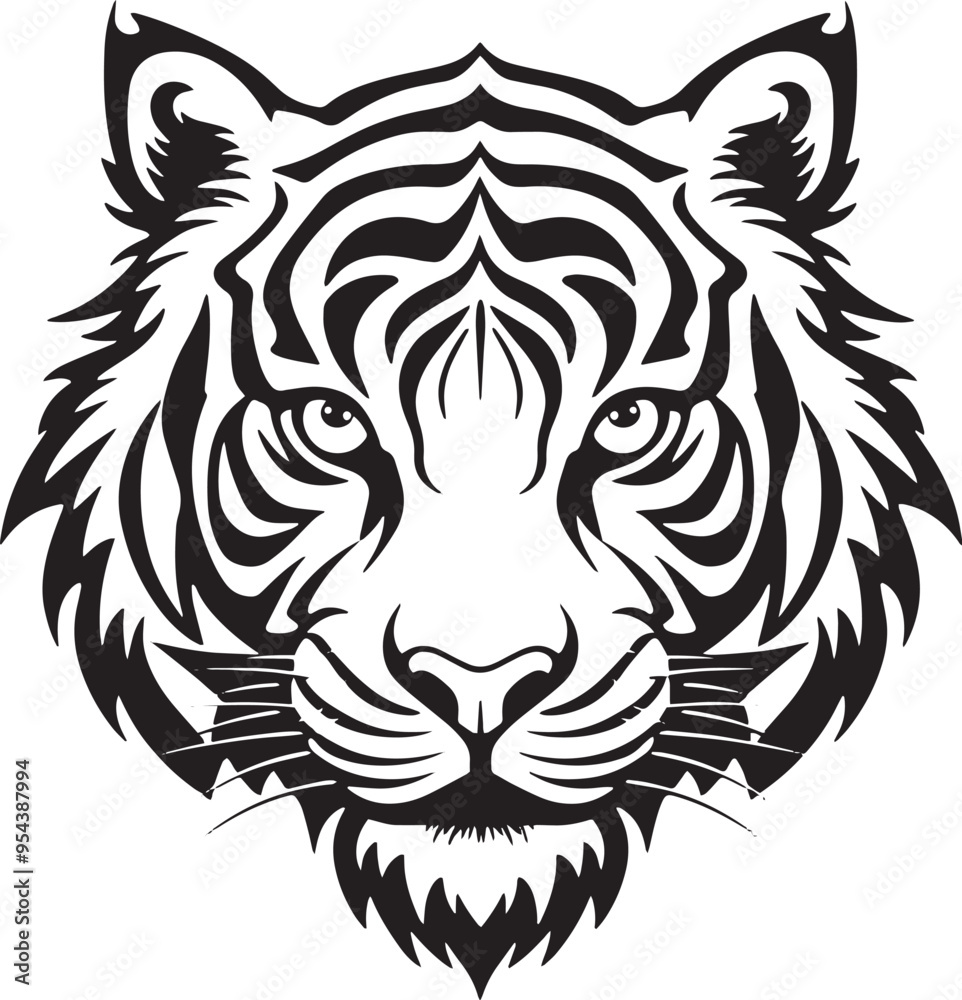 head of a tiger head of a tiger