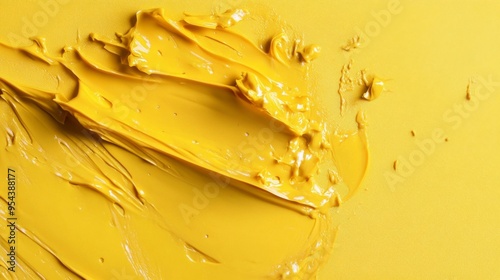 Yellow condiment used as a spread or dip photo