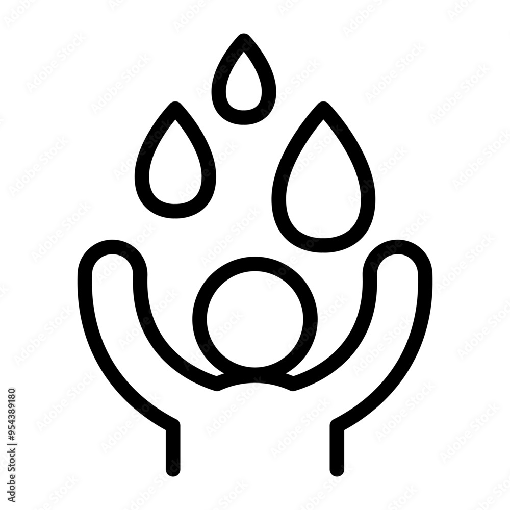Shower icon in thin line style vector illustration graphic design Shower icon in thin line style vector illustration graphic design