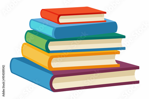 
stack of books vector illustration, Books icon

