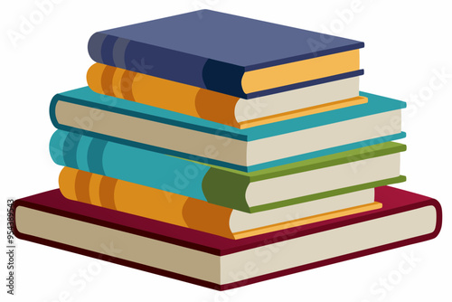 
stack of books vector illustration, Books icon

