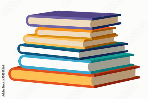
stack of books vector illustration, Books icon

