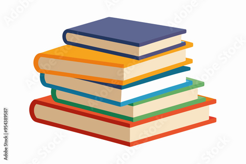 
stack of books vector illustration, Books icon

