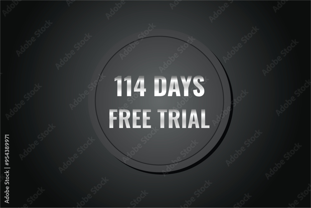 114 day free trial banner design. 114 days free banner background
114 day free trial banner design. 114 days free banner background
