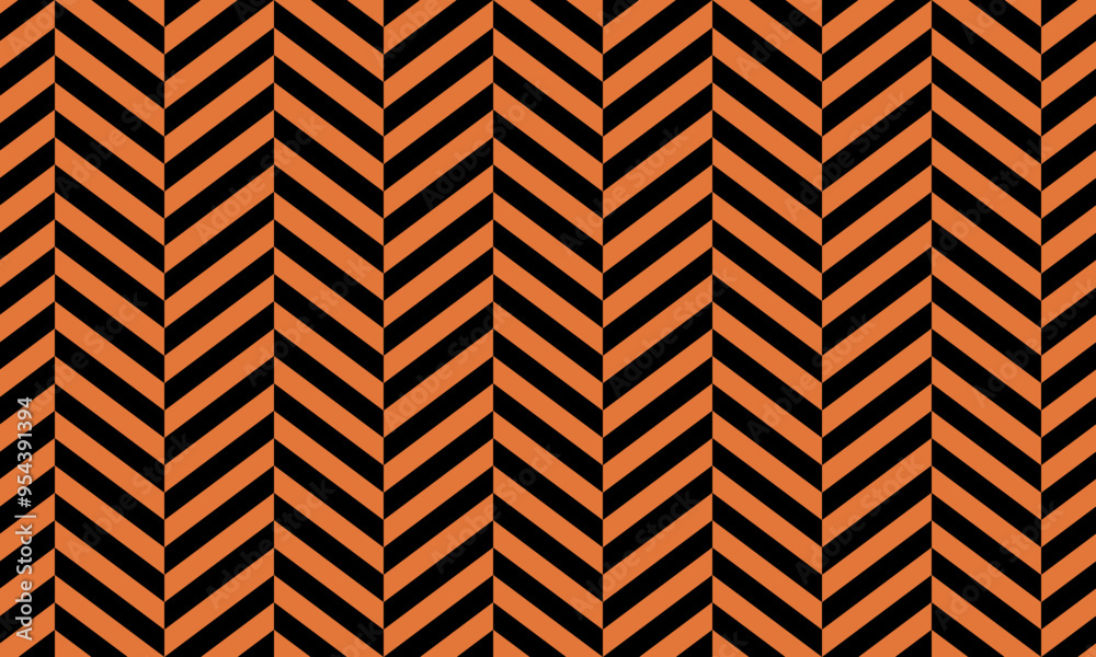 Black and orange Halloween herringbone seamless pattern. Vector Repeating Texture.
