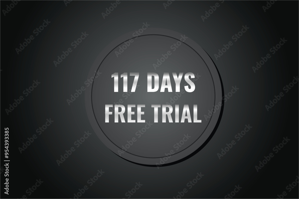 117 day free trial banner design. 117 days free banner background
117 day free trial banner design. 117 days free banner background