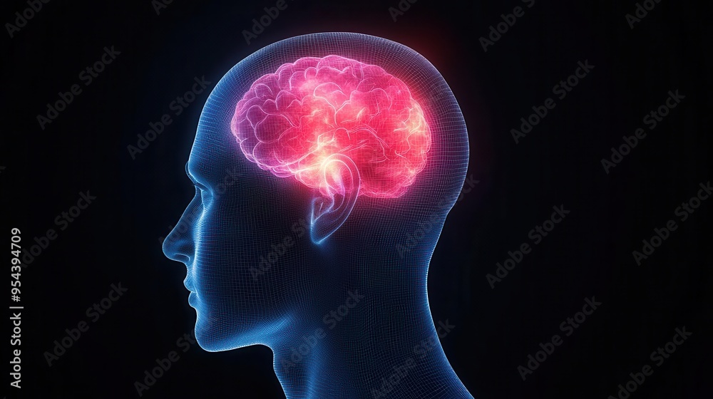 An illuminated human brain showcases neural pathways in vibrant colors, signifying intelligence and cognitive functions. An illuminated human brain showcases neural pathways in vibrant colors, signifying intelligence and cognitive functions.