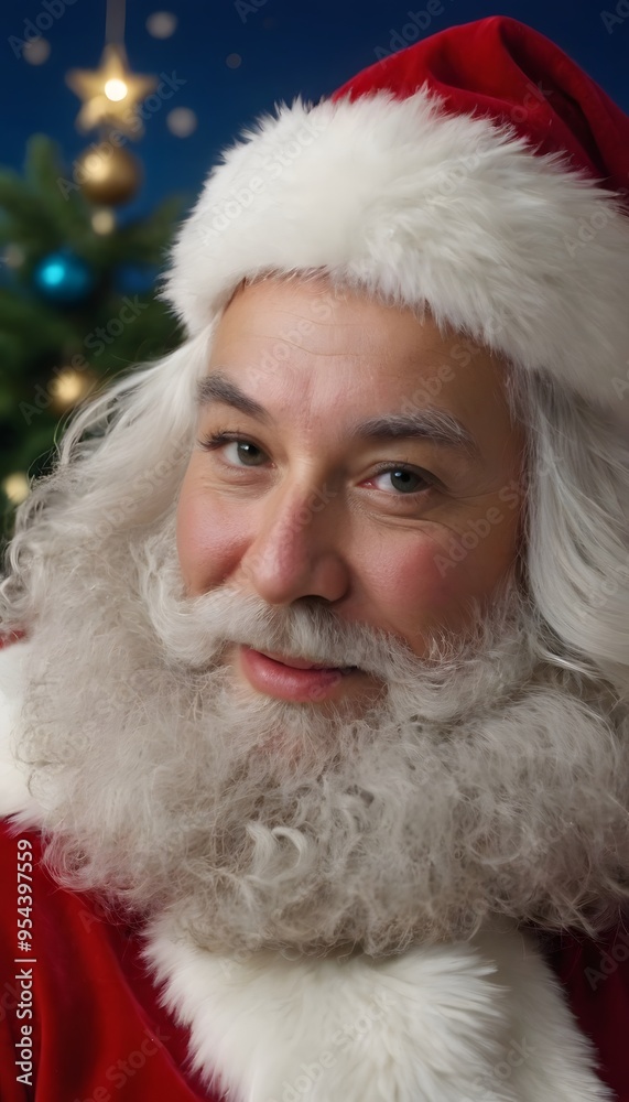 Portrait of Santa Claus by the Christmas Tree Portrait of Santa Claus by the Christmas Tree