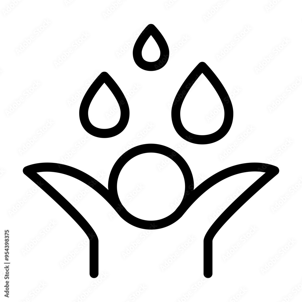 Shower icon in thin line style vector illustration graphic design Shower icon in thin line style vector illustration graphic design