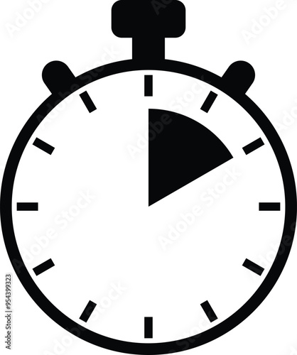 Stopwatch sign for multi purpose. Time remaining symbol.