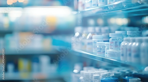 Prescription Medications and Medical Equipment Displayed on Pharmacy Shelves