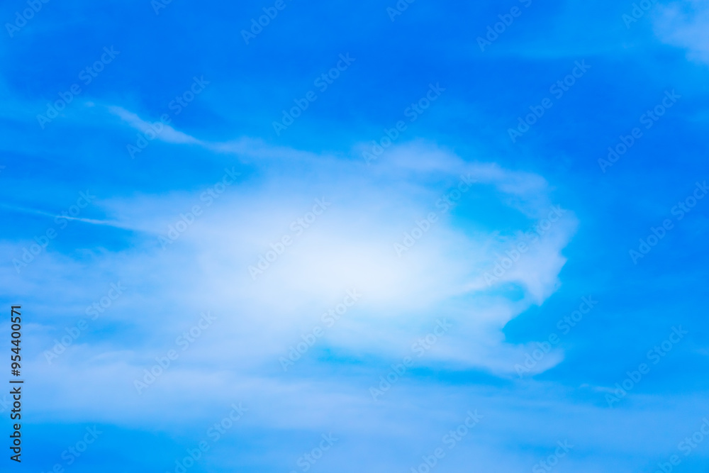 Clear sky background for summer vacation concept at ocean and summer sea water with sunlight of beautiful cloudy sky.concept