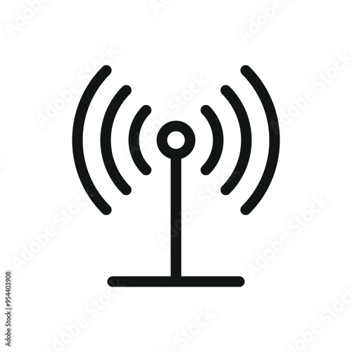 Hotspot isolated icon, wifi hotspot vector symbol with editable stroke