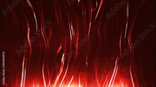 Red Wave & Particle Background Animation | Seamless Loop | Ideal for Title Animation & Overlays