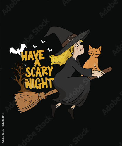 Have a Scary Night Halloween t shirt design