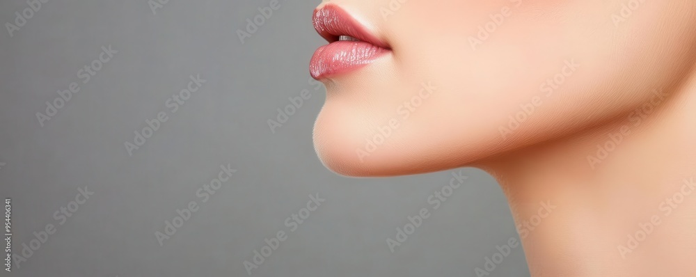 The tip of the chin is rounded, The tip of the chin is rounded,