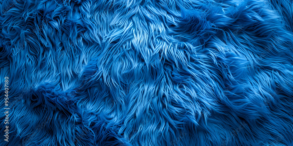 Obraz premium Luxurious Deep Blue Fur Texture Background
