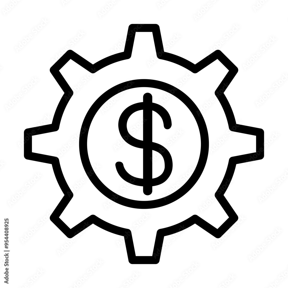 Financial icon in thin line style vector illustration graphic design Financial icon in thin line style vector illustration graphic design
