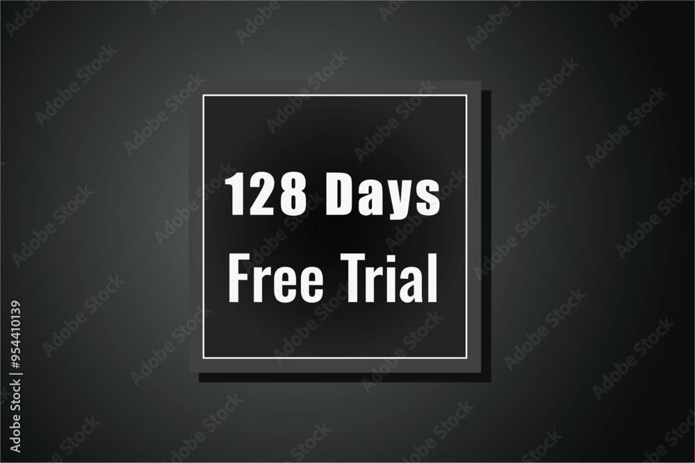 128 day free trial banner design. 128 days free banner background
128 day free trial banner design. 128 days free banner background