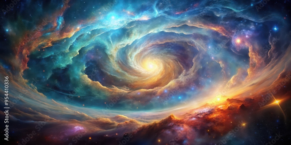 A cosmic nebula with swirling gases in ethereal colors , space, stars, universe, galaxy, ethereal, cosmic, colorful A cosmic nebula with swirling gases in ethereal colors , space, stars, universe, galaxy, ethereal, cosmic, colorful