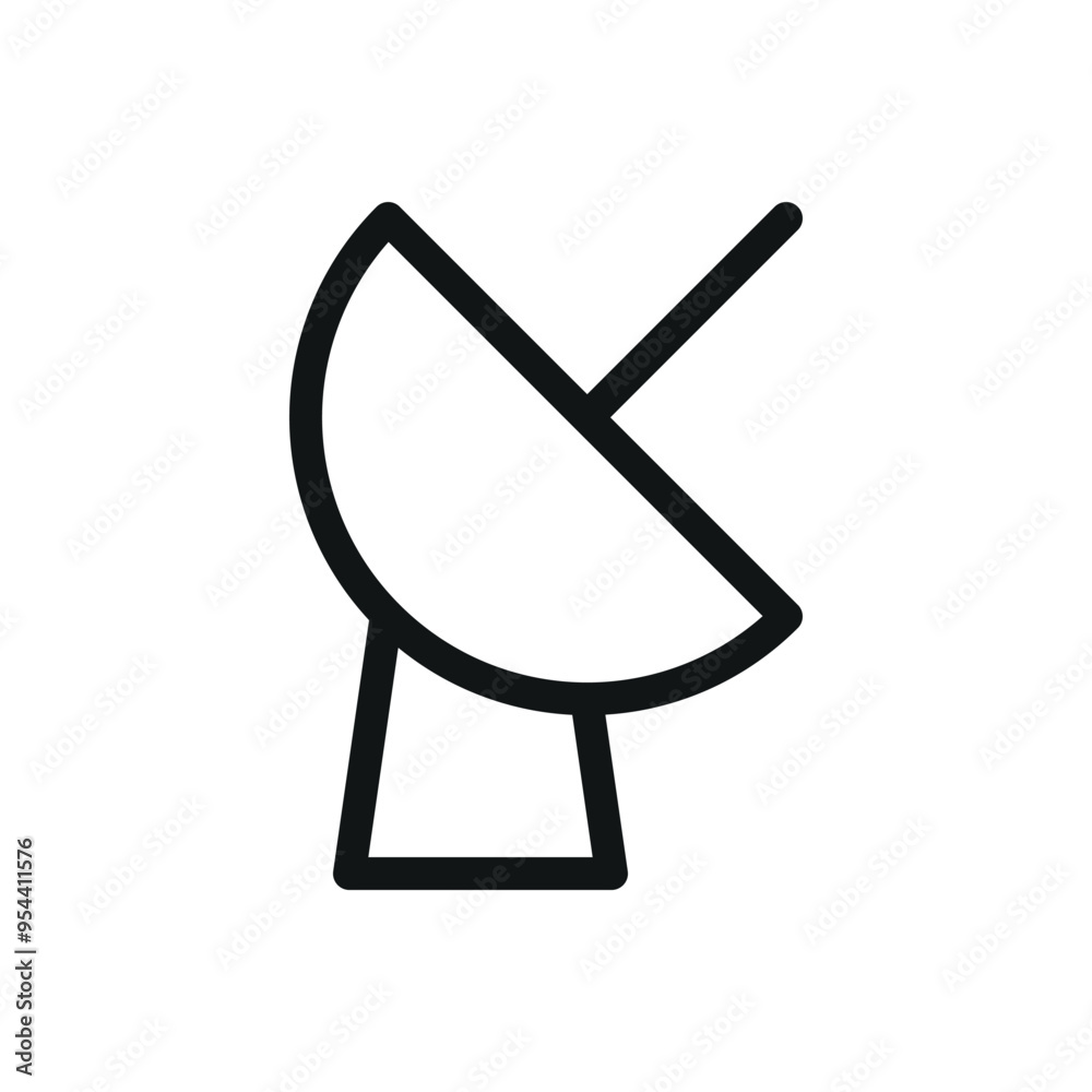 Satellite dish isolated icon, satellite antenna vector symbol with editable stroke Satellite dish isolated icon, satellite antenna vector symbol with editable stroke