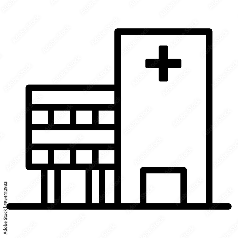 Hospital building icon vector illustration graphic design