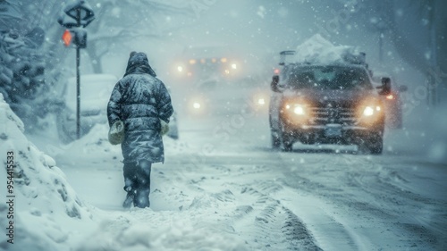 Blizzard: A severe snowstorm featuring high winds and low visibility, often paralyzing transportation and isolating communities.
