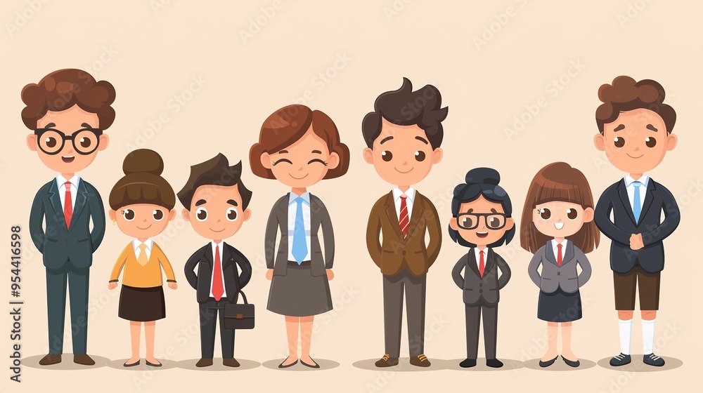 Stunning Cartoon Characters and Business People Elements: A Dynamic and Colorful Visual Ensemble. Showcasing Creativity and Professionalism. Stunning Cartoon Characters and Business People Elements: A Dynamic and Colorful Visual Ensemble. Showcasing Creativity and Professionalism.