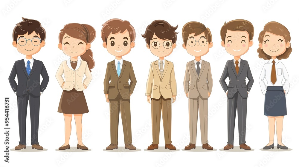 Stunning Cartoon Characters and Business People Elements: A Dynamic and Colorful Visual Ensemble. Showcasing Creativity and Professionalism. Stunning Cartoon Characters and Business People Elements: A Dynamic and Colorful Visual Ensemble. Showcasing Creativity and Professionalism.