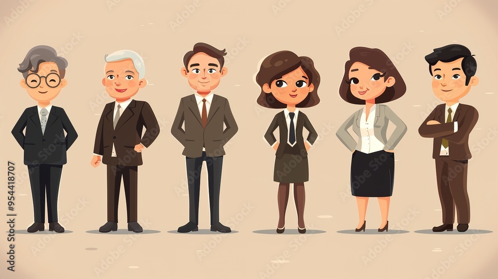 Stunning Cartoon Characters and Business People Elements: A Dynamic and Colorful Visual Ensemble. Showcasing Creativity and Professionalism. Stunning Cartoon Characters and Business People Elements: A Dynamic and Colorful Visual Ensemble. Showcasing Creativity and Professionalism.