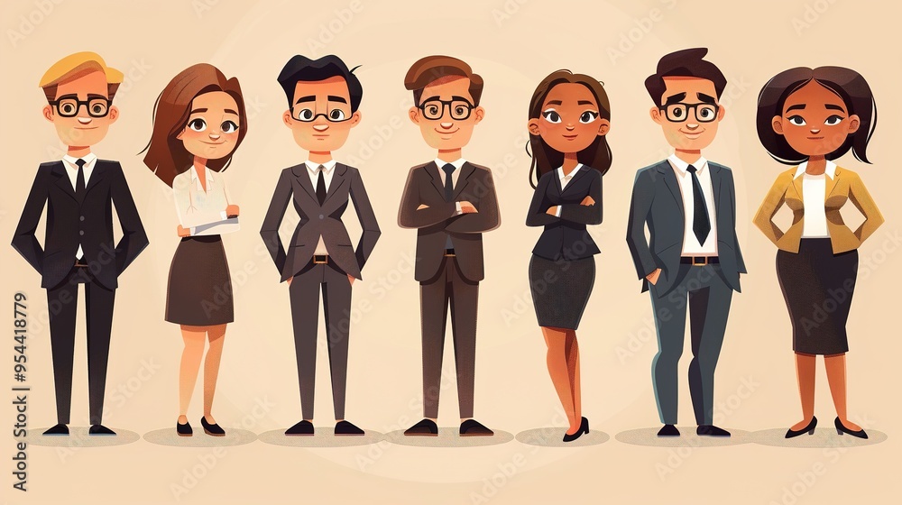 Stunning Cartoon Characters and Business People Elements: A Dynamic and Colorful Visual Ensemble. Showcasing Creativity and Professionalism. Stunning Cartoon Characters and Business People Elements: A Dynamic and Colorful Visual Ensemble. Showcasing Creativity and Professionalism.
