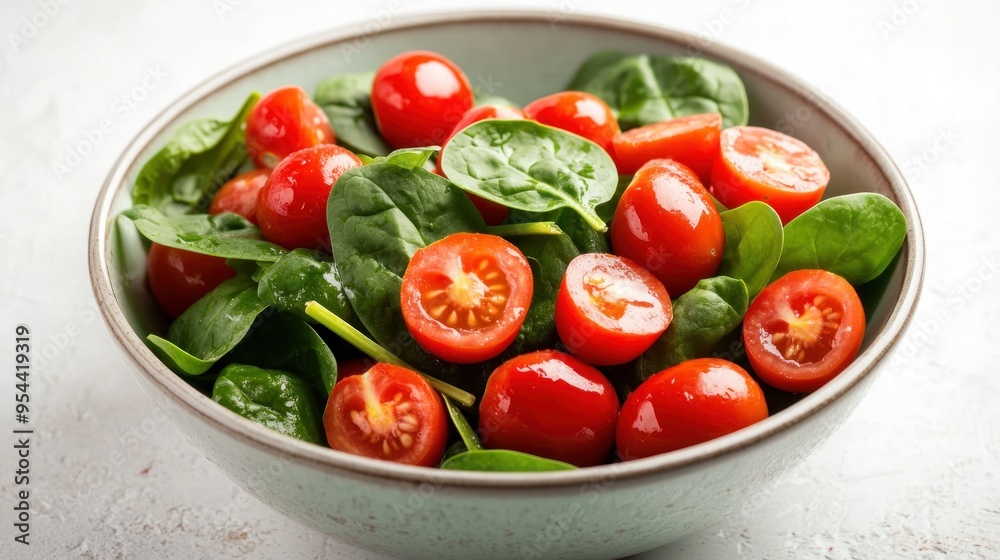 Fresh Spinach and Cherry Tomato Salad Fresh Spinach and Cherry Tomato Salad