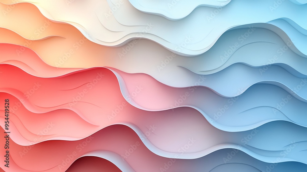 Abstract Colorful Wavy Paper Texture Background Abstract Colorful Wavy Paper Texture Background