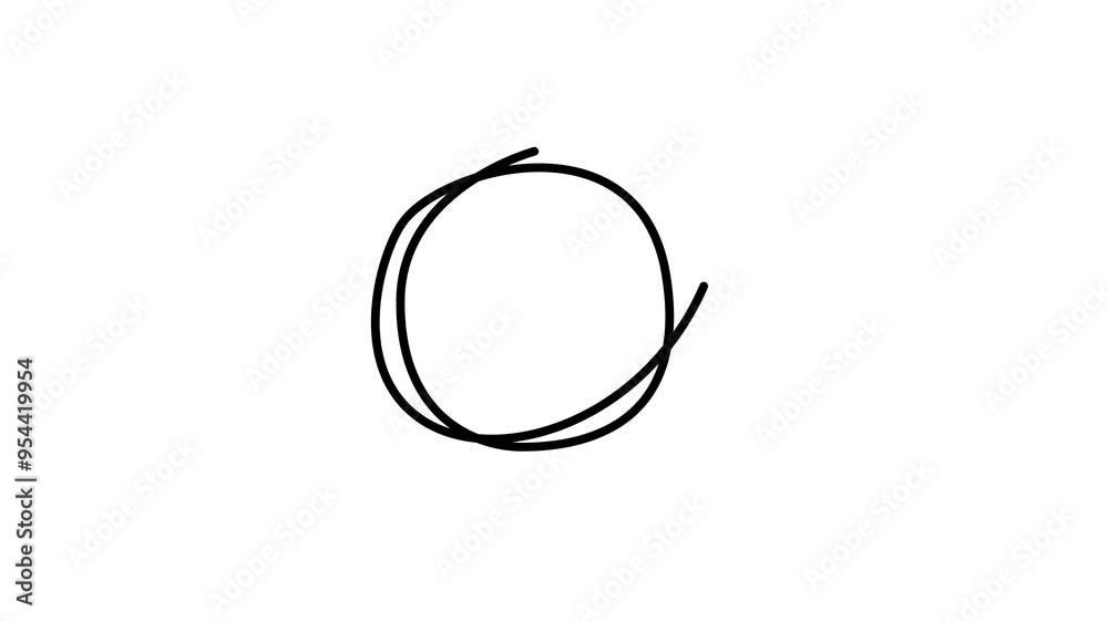 Animated of hand drawn circle path. make a  path circle video animation. 