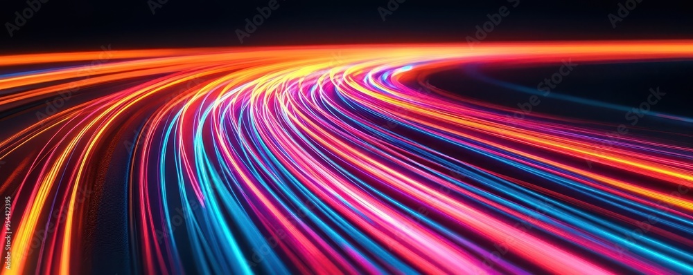A high-speed data transfer concept with glowing lines representing information flow, telecommunication, data transfer, high-speed A high-speed data transfer concept with glowing lines representing information flow, telecommunication, data transfer, high-speed