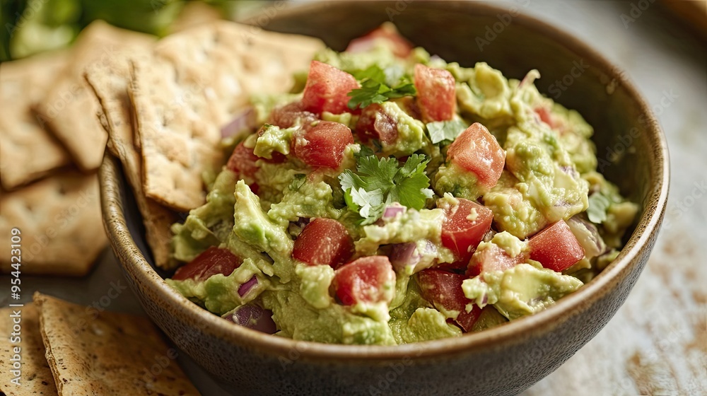 Bowl of Guacamole with Tomatoes, Onions, and Cilantro Bowl of Guacamole with Tomatoes, Onions, and Cilantro