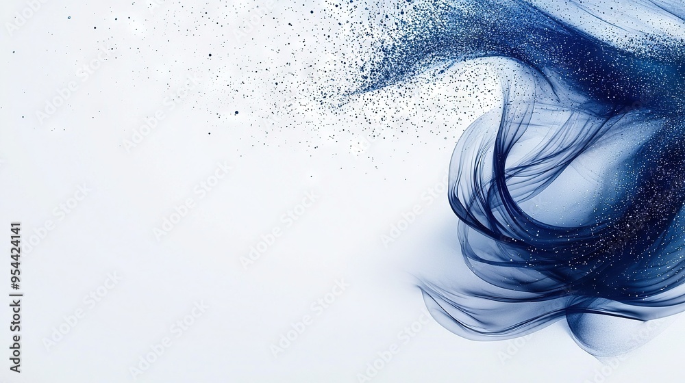 Abstract photo of woman's hair dancing in wind with blue and white bubble background Abstract photo of woman's hair dancing in wind with blue and white bubble background