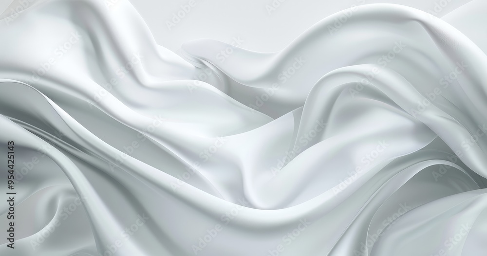 A smooth, flowing white fabric creating a soft, elegant texture.