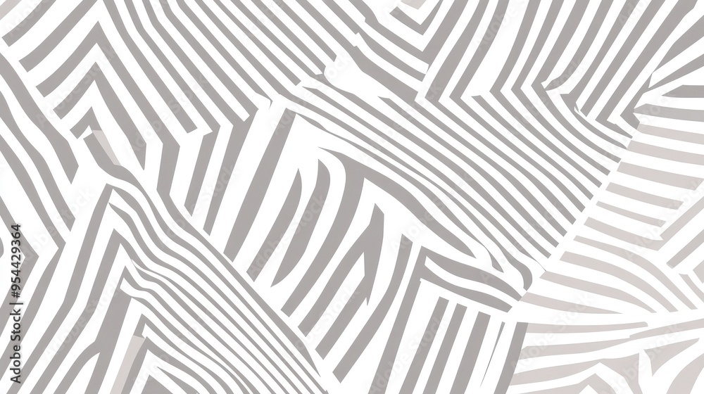 Abstract line art illustration featuring a simple geometric design with varying thin and thick zigzag patterns in grey and white tones Abstract line art illustration featuring a simple geometric design with varying thin and thick zigzag patterns in grey and white tones