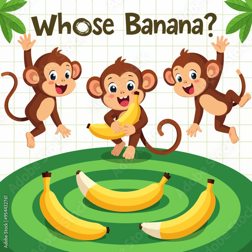 Who's the banana bandit? Monkey mischief with a bunch of bananas!