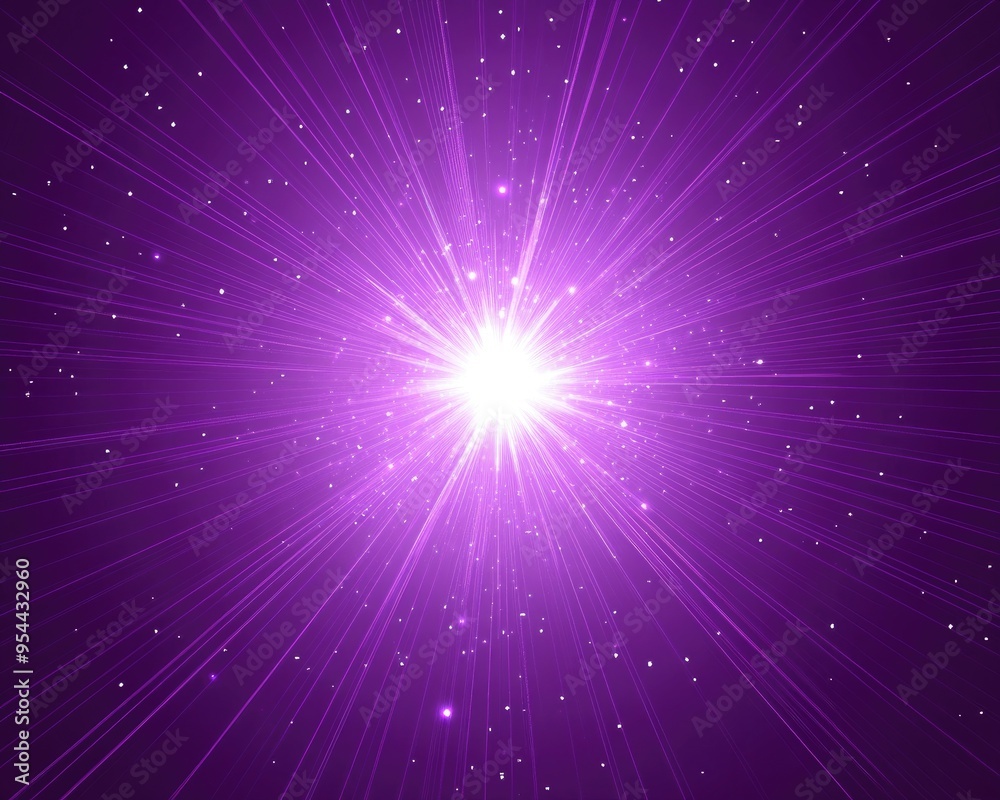 Abstract violet background featuring a starburst explosion in a line art style Abstract violet background featuring a starburst explosion in a line art style