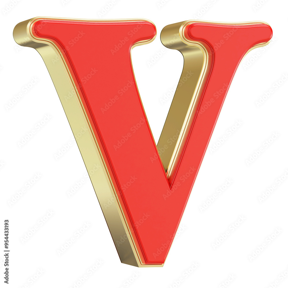 3D Alphabet Letter Font V 3D Alphabet Letter Font V