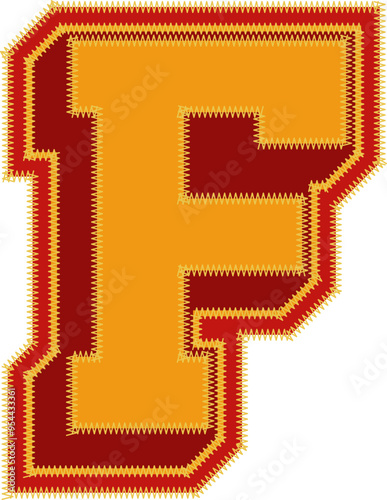 Wallpaper Mural Baseball Patch Letter Alphabet Vector Element F Torontodigital.ca