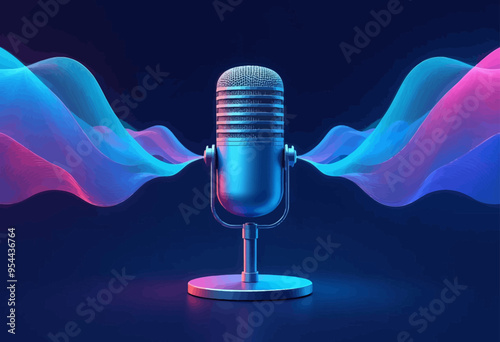 Microphone with Sound Waves