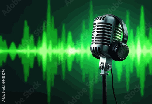 Microphone with Sound Waves