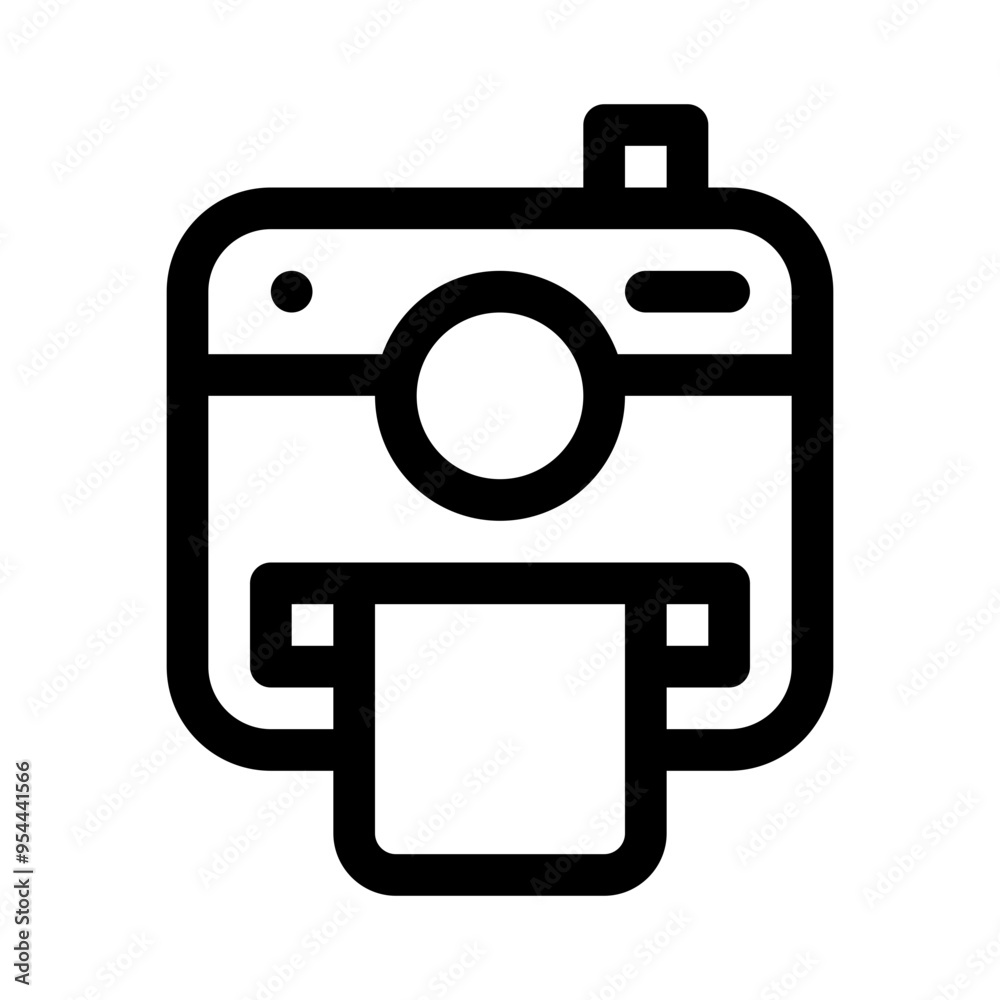 Polaroid camera line icon Polaroid camera line icon